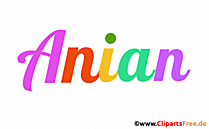Anian persönliches Namensbild -  Bilder mit Vornamen