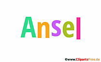 Ansel Vorname für Jungen - Babyvornamen als animierte Bilder