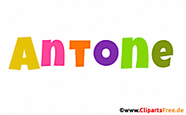 Antone Vorname Bild mit Deko Schrift - Vornamen für Jungs