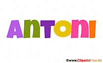 Antoni Vorname für Jungen - Bilder mit Namen