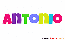 Antonio Bild Vorname - Grafiken mit italienischen Vornamen für Jungs