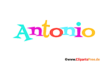 Antonio Vorname für Jungen animiertes Deko Bild