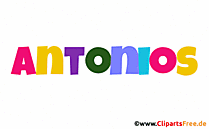 Antonios Vorname Bild mit Deko Schrift - Vornamen für Jungs