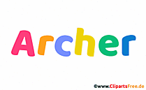Archer Bild mit Namen - Animierte Bilder mit Vornamen