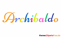 Archibaldo Vorname Bild mit Deko Schrift - Vornamen für Jungs