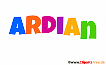 Ardian Bild mit Namen - Animierte Bilder mit Vornamen