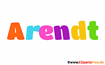 Arendt Bild mit Namen - Animierte Bilder mit Vornamen