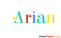 Arian Vorname für Jungen animiertes Deko Bild
