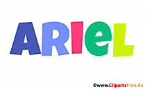 Ariel Bild mit Namen - Animierte Bilder mit Vornamen