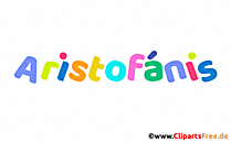 Aristofánis Vorname für Jungen Illustration mit dekorativen Buchstaben