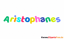 Aristophanes Vorname Bild mit Deko Schrift - Vornamen für Jungs