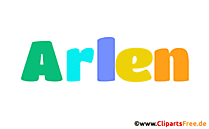 Arlen Vorname Bild mit Deko Schrift - Vornamen für Jungs
