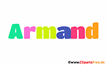 Armand Vorname für Jungen Illustration mit dekorativen Buchstaben