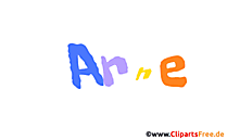 Arne Vorname für Jungen animiertes Deko Bild