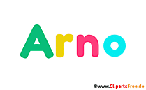 Arno Vorname Bild mit Deko Schrift - Vornamen für Jungs