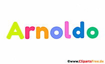 Arnoldo Vorname für Jungen Illustration mit dekorativen Buchstaben
