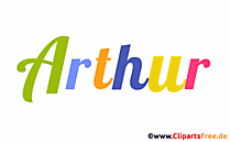 Arthur Vorname für Jungen Illustration mit dekorativen Buchstaben