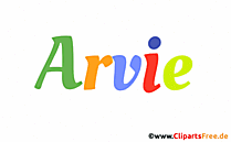 Arvie Bild mit Namen - Animierte Bilder mit Vornamen