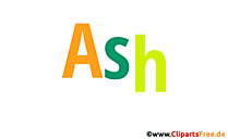 Ash Vorname Bild mit Deko Schrift - Vornamen für Jungs