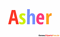 Asher Name für Jungen - Animierte Bilder mit Vornamen
