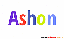 Ashon Bild mit Namen - Animierte Bilder mit Vornamen