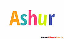 Ashur Vorname Bild mit Deko Schrift - Vornamen für Jungs