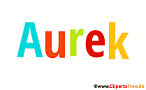 Aurek Vorname Bild mit Deko Schrift - Vornamen für Jungs