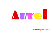 Aurel Vorname für Jungen animiertes Deko Bild