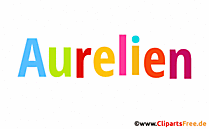 Aurelien Vorname für Jungen Illustration mit dekorativen Buchstaben