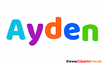 Ayden Vorname für Jungen - Baby Vornamen als Bilder