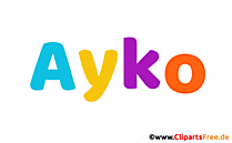 Ayko Junge Vorname Bild im Gif-Format animiert