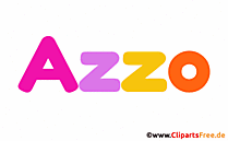 Azzo Vorname Bild mit Deko Schrift - Vornamen für Jungs