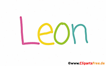 Leon Name animiert als Gif-Datei