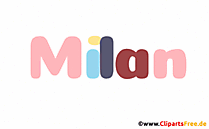 Milan Name für Jungen als Gif-Animation