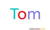 Tom animierter Vorname für Jungen