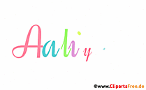 Aaliyah Vorname für Mädchen als animierte Gif-Datei