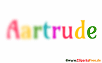 Aartrude Mädchenname aus dekorativen Buchstaben