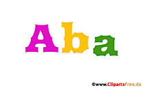 Aba Mädchenname aus dekorativen Buchstaben