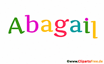 Abagail Mädchenname aus dekorativen Buchstaben