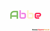 Abbe Mädchenname aus dekorativen Buchstaben