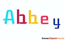 Abbey Mädchenname aus dekorativen Buchstaben