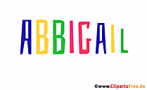 Abbigail Mädchenname für Baby als Illustration