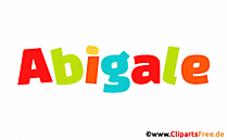Abigale schöner Mädchenvorname für Baby als Bild