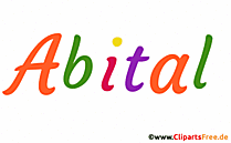 Abital Mädchenname aus animierten Buchstaben