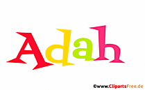 AdahVorname für Mädchen, Baby als Illustration