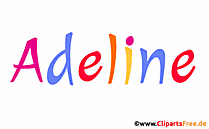 Adeline Mädchenname aus animierten Buchstaben