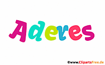 Aderes Mädchenname aus animierten Buchstaben