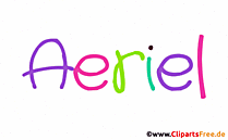Aeriel Name für Mädchen als Gif-Animation