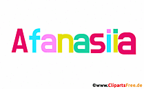 Afanasiia Name für Mädchen als Gif-Animation
