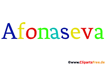 Afonaseva schöner Vorname für Mädchen als Bild